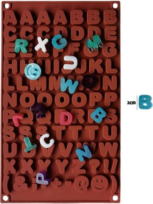 Tahtakale Toptancı Silikon Bubble Alfabe Harfleri Çikolata Kalıbı 2 cm