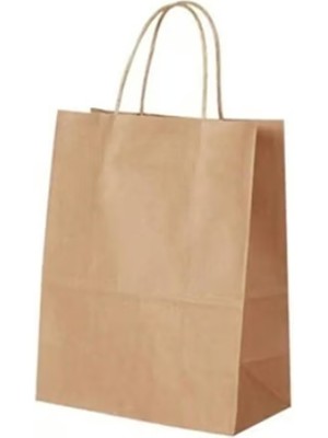 Burgu Saplı Karton Çanta 25'li