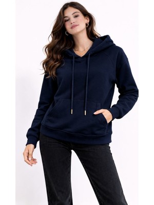 CGA Kadın Basic Sweatshirt Kapüşonlu Sweatshirt