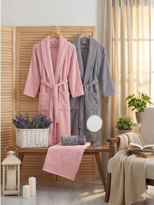 Zena Pudra Antrasit Havlulu Bornoz