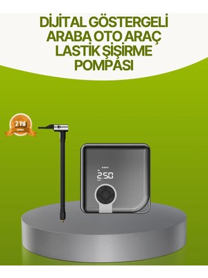 Tuncel Store Dijital Ekranlı Taşınabilir Akıllı Araç Hava Kompresörü
