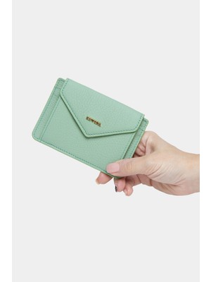 Rewina Massarelli x Hakiki Deri Kadın Cüzdan Kartlık ve Para Bölmeli Mint MCZ9098