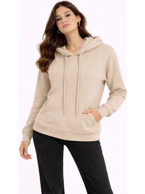 CGA Kadın Basic Sweatshirt Kapüşonlu Sweatshirt