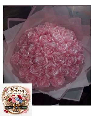 Solmayan Gül Buketi Toz Pembe 30 Lu