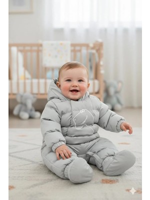 Benitto Kids Erkek Bebek Dinozor Detaylı Astronot Tulum 51377