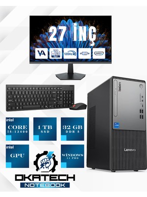 Lenovo Thinkcentre Neo 50T G5 12UB000BTR Core I5 13400 - 32 GB Ddr5 Ram - 1 Tb Nvm SSD Windows 11 Pro+ 27'' Monitör Hediyeli 12UB000BTR215-23805