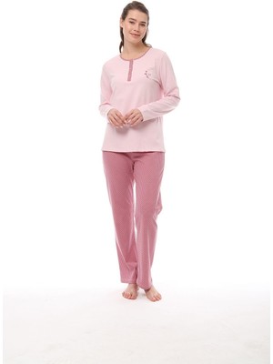 Pijadore 1532 Büyük Beden Kadın Uzun Kollu Pijama
