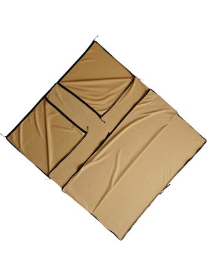 Naturecamp Seyi Camel Birleştirilebilir Çift Kişilik Polar Kamp Uyku Tulumu-Battaniye Çarşaf Ykk Fermuarlı