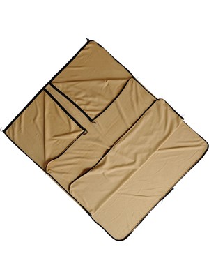 Naturecamp Deni Camel Birleştirilebilir Çift Kişilik Polar Kamp Uyku Tulumu-Battaniye Çarşaf Ykk Fermuarlı
