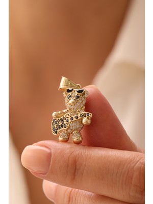 Yavuz Kuyumculuk 14 Ayar Altın Gitarlı Ayıcık Kolye Ucu