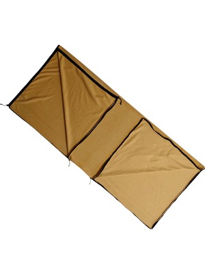 Naturecamp Urgi Camel Birleştirilebilir Geniş Polar Kamp Uyku Tulumu-Battaniye Çarşaf Ykk Fermuarlı