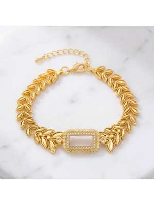 ferizz altın kaplama  gram çerçeve bileklik blk-1259