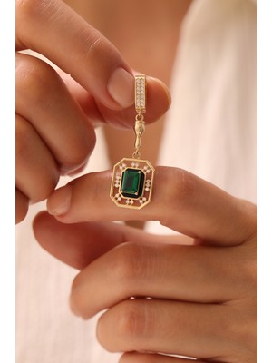 Yavuz Kuyumculuk 14 Ayar Altın Zümrüt Kolye Ucu