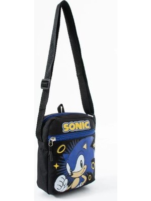 Trg Sonic Çocuk Omuz Çantası – 3 Bölmeli – Su Geçirmez Kumaş (21×16×6 Cm)