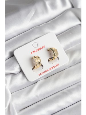 14K Gold Renk Kaplama cm Kadın Küpe