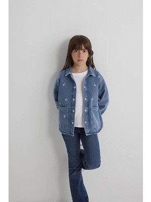 Mavi M7210002-90881 Kız Çocuk Denim Gömlek