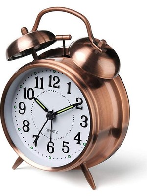 Nostaljik Metal Çalar Masa Saati Orta Boy