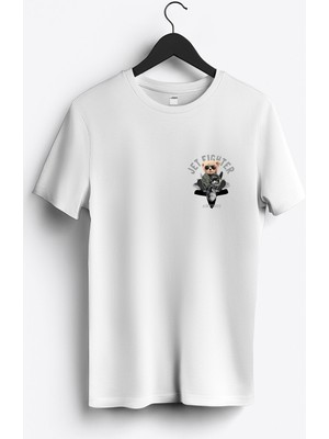 MGAX Pilot Jet Fighter Arma Baskılı Regular Sıfır Yaka %100 Pamuk Unisex Penye T-Shirt