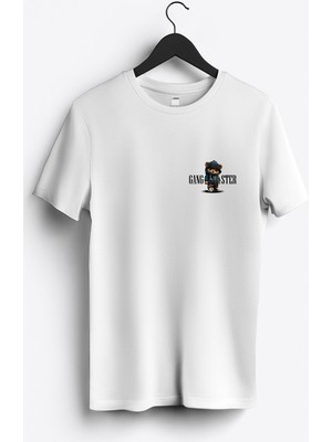 MGAX Sevimli Ayı Gangster Bear Arma Baskılı Regular Sıfır Yaka %100 Pamuk Unisex Penye T-Shirt