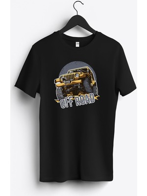 MGAX Off Road Baskılı Regular Sıfır Yaka %100 Pamuk Unisex Penye T-Shirt