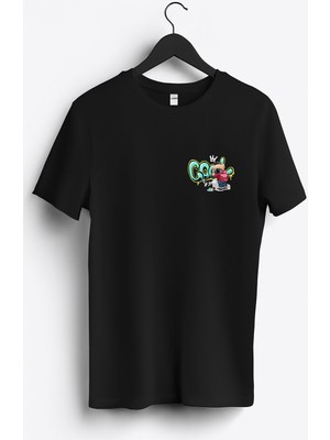 MGAX Sevimli Ayı Havalı Genç Arma Baskılı Regular Sıfır Yaka %100 Pamuk Unisex Penye T-Shirt