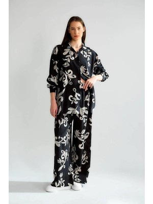 Robin M38089 Kadın Gömlek Pantolon Takım