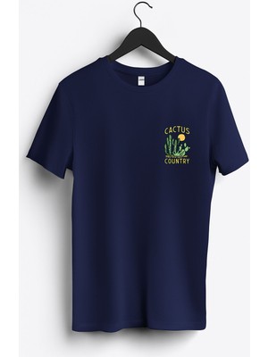 MGAX Cactüs Country Arma Baskılı Regular Sıfır Yaka %100 Pamuk Unisex Penye T-Shirt