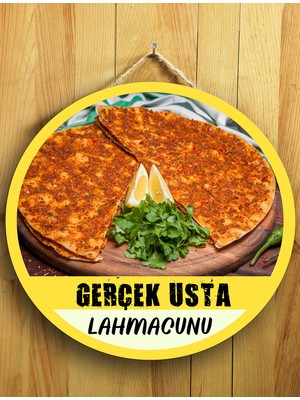 Mayeka Cafeler Restoranlar Kebapçılar Lahmacuncular Için Lahmacun Duvar Kapı Tablo Ahşap Askılı Pano Tabela