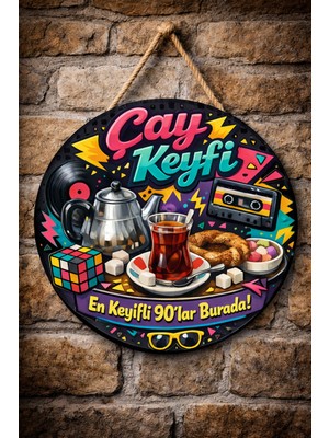 Mayeka Cafe Restoran Için Çay Ocağı Duvar Kapı Tablo Süsü Ahşap Askılı Pano Tabela No 63
