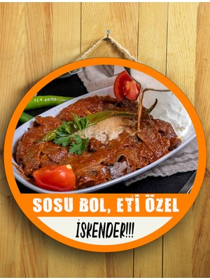 Mayeka Cafeler Restoranlar Kebapçılar Dönerciler Için Iskender Duvar Kapı Tablo Ahşap Askılı Pano Tabela