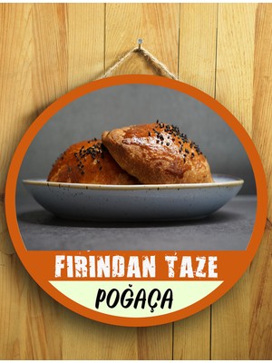 Mayeka Cafeler Börekçiler Poğaçacılar Kahvaltıcılar Pastaneler Için Poğaça Duvar Kapı Tablo Ahşap Askılı Pano Tabela