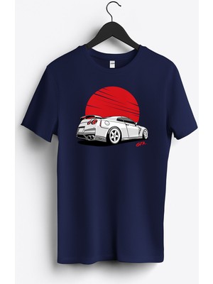 MGAX Araba Gtr Baskılı Regular Sıfır Yaka %100 Pamuk Unisex Penye T-Shirt