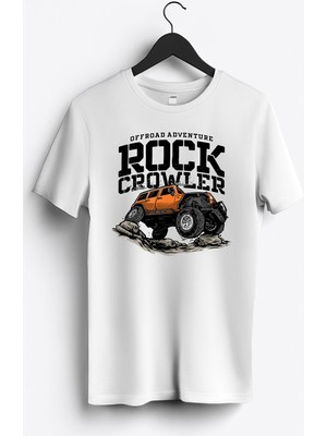 MGAX Off Road Adventure Rock Crowler Baskılı Regular Sıfır Yaka %100 Pamuk Unisex Penye T-Shirt