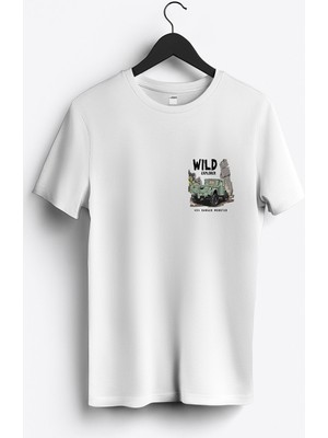 MGAX Off Road Wild Explorer Arma Baskılı Regular Sıfır Yaka %100 Pamuk Unisex Penye T-Shirt