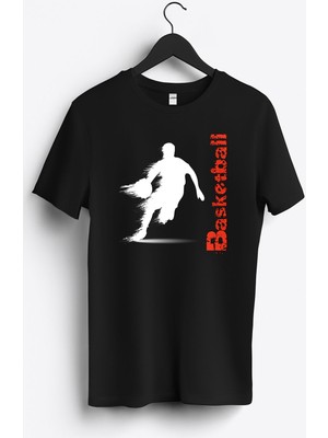 MGAX Basketbol Basketball Player Baskılı Regular Sıfır Yaka %100 Pamuk Unisex Penye T-Shirt