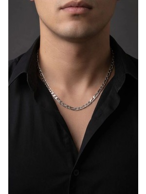 Erkek Kalın Çelik Zincir Kolye | Minimal & Şık Günlük Kullanım