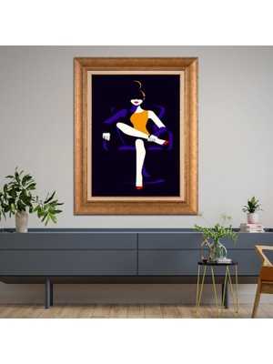 Giyense Altın Varaklı Çerçeveli Paspartulu Tablo DRE1205