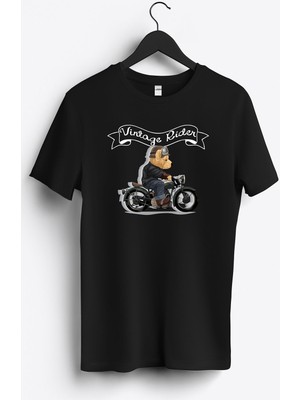 MGAX Motosiklet Vintage Nostalgia Scooter Baskılı Regular Sıfır Yaka %100 Pamuk Unisex Penye T-Shirt