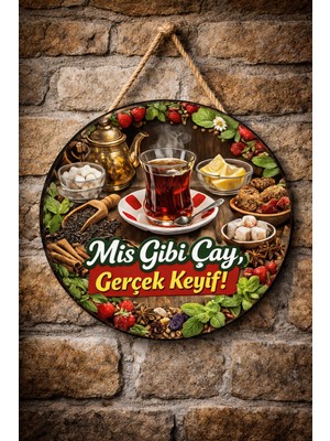Mayeka Cafe Restoran Için Çay Ocağı Duvar Kapı Tablo Süsü Ahşap Askılı Pano Tabela No 56