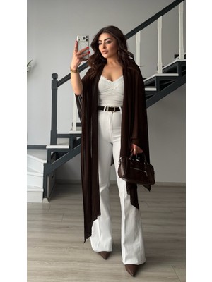 Elisin Beyaz Likralı Ispanyol Paça Jean