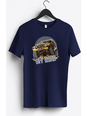 MGAX Off Road Baskılı Regular Sıfır Yaka %100 Pamuk Unisex Penye T-Shirt