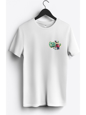 MGAX Sevimli Ayı Havalı Genç Arma Baskılı Regular Sıfır Yaka %100 Pamuk Unisex Penye T-Shirt