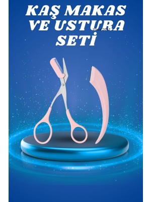 MK Beykoz Profesyonel Taraklı Kaş Usturası ve Kaş Makası Bıyık Alma Kaş Usturası - KE002Q-795SI9