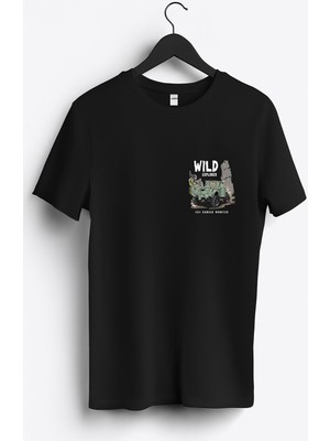 MGAX Off Road Wild Explorer Arma Baskılı Regular Sıfır Yaka %100 Pamuk Unisex Penye T-Shirt