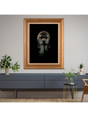 Giyense Altın Varaklı Çerçeveli Paspartulu Tablo DRE1087