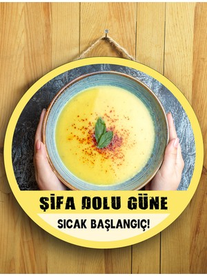 Mayeka Cafeler Restoranlar Çorbacılar Için Çorba Duvar Kapı Tablo Ahşap Askılı Pano Tabela