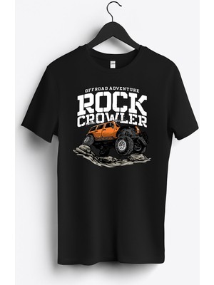 MGAX Off Road Adventure Rock Crowler Baskılı Regular Sıfır Yaka %100 Pamuk Unisex Penye T-Shirt
