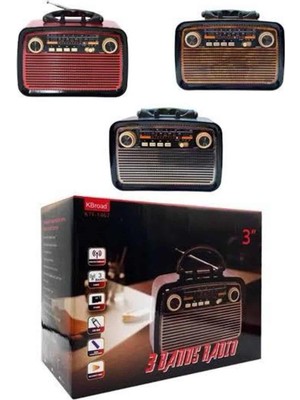 MK Beykoz Nostaljik Görünümlü Ahşap Radyo Tf Sd USB Girişli LED Fener Işıklı - KE002Q-799940