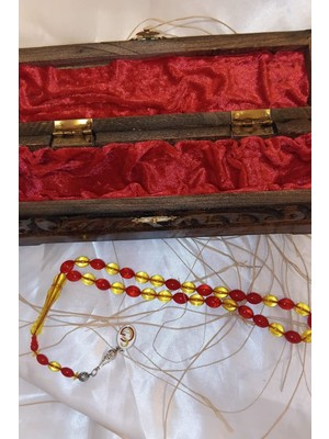 Rahan Kehribar Galatasaray Tespih Beyrut Toz Kehribar Tesbih Ahşap Işlemeli Kutu Gs Cim Bom Taraftar