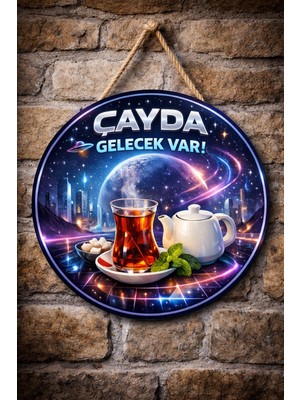 Mayeka Cafe Restoran Için Çay Ocağı Duvar Kapı Tablo Süsü Ahşap Askılı Pano Tabela No 65